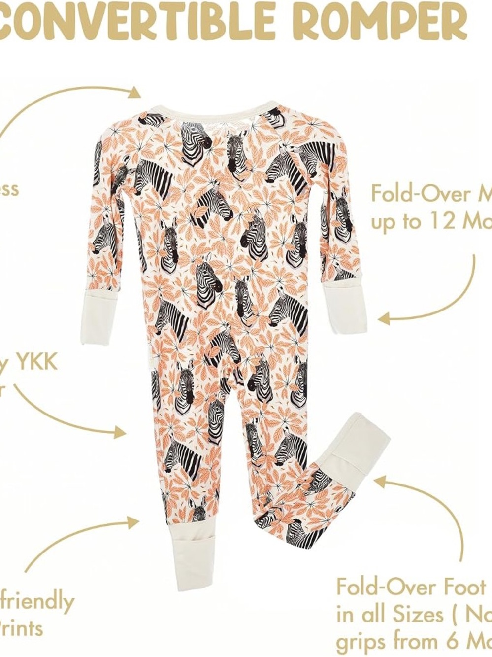 Starzies ⭐️ Baby Zip RomperZebra-Print sz. 18-24m